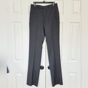 TOMMY HILFIGER GRAY & BLUE STRIPED WOOL DRESS PANTS 30x32